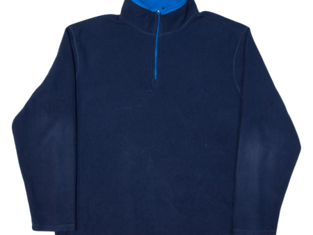 FILA Mens Fleece Blue 1 4 Zip XL For Discount