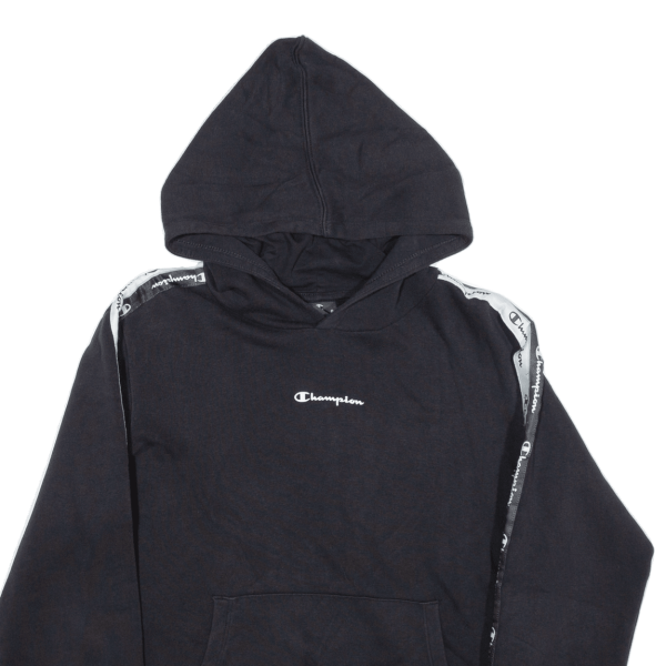 CHAMPION Boys Black Hoodie XL For Discount