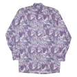 BREMA Mens Shirt Purple 90s Crazy Pattern Long Sleeve M Online