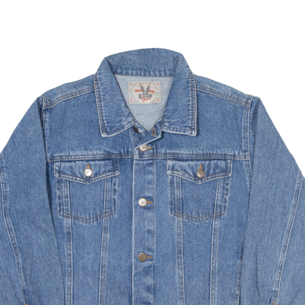 KEEP FUN Womens Denim Jacket Blue S Discount