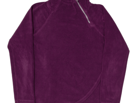 CALVIN KLEIN Womens Fleece Purple 1 4 Zip M Online