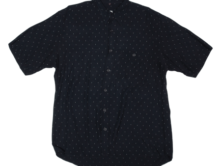 BENETTI Mens Shirt Black 90s Spotted L Supply