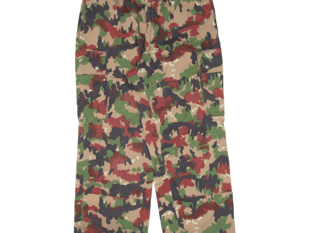 Cargo Camo Mens Trousers Green Loose Straight W34 L27 Sale