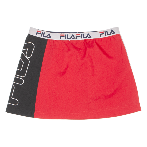 FILA Womens Mini Skirt Red Short Colourblock L Hot on Sale