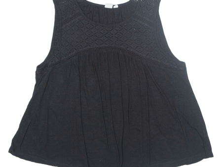 GAP Womens Smock Vest Black Sleeveless L Cheap