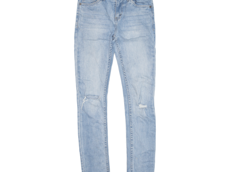 LEVI S Distressed Girls Jeans Blue Slim Tapered W25 L28 For Cheap