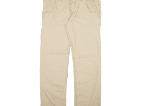 SCOTCH Mens Trousers Cream Regular Straight W38 L34 on Sale