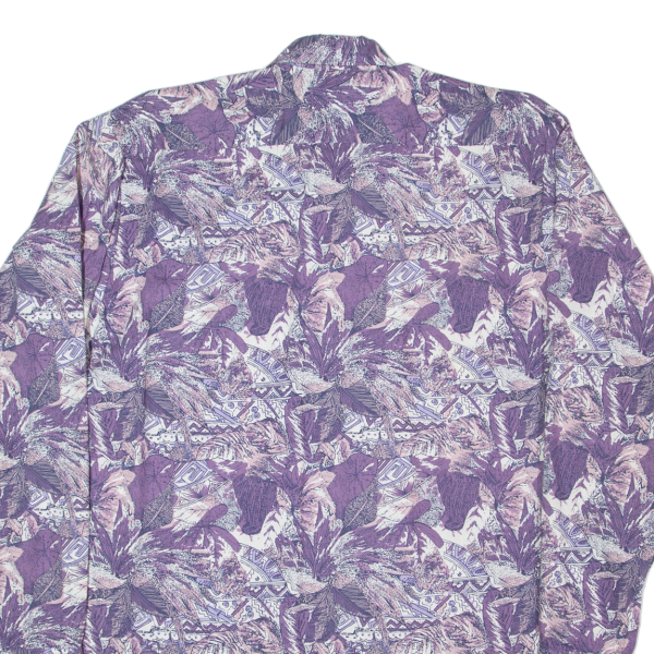 BREMA Mens Shirt Purple 90s Crazy Pattern Long Sleeve M Online