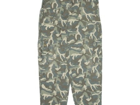 C DEPT Cargo Camo Womens Trousers Green Loose Tapered W32 L28 For Discount