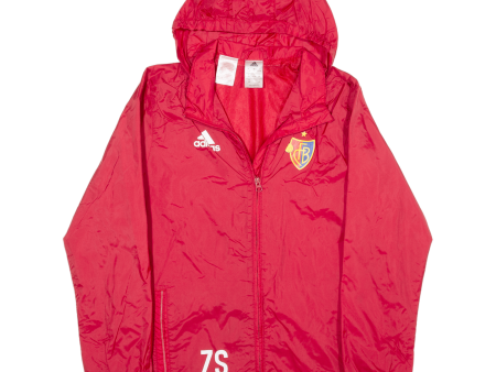 ADIDAS FC Basel Boys Rain Jacket Red Hooded 13-14Y Sale