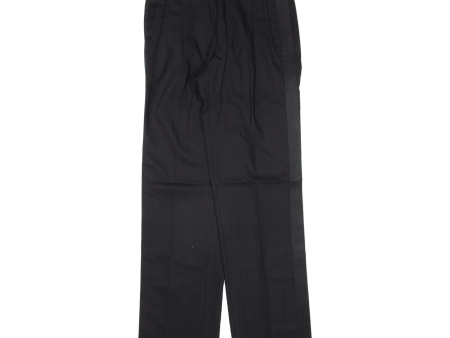 WILVORST Pleated Womens Trousers Black Regular Straight W28 L32 Supply