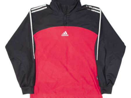 ADIDAS Mens Sweatshirt Red 1 4 Zip M For Cheap