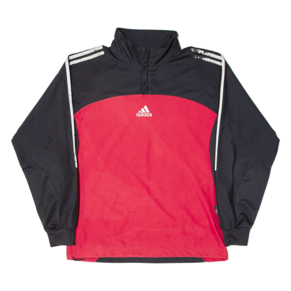 ADIDAS Mens Sweatshirt Red 1 4 Zip M For Cheap