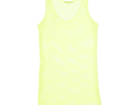 ALCOTT COLORS Neon Womens Vest Yellow Sleeveless M Sale