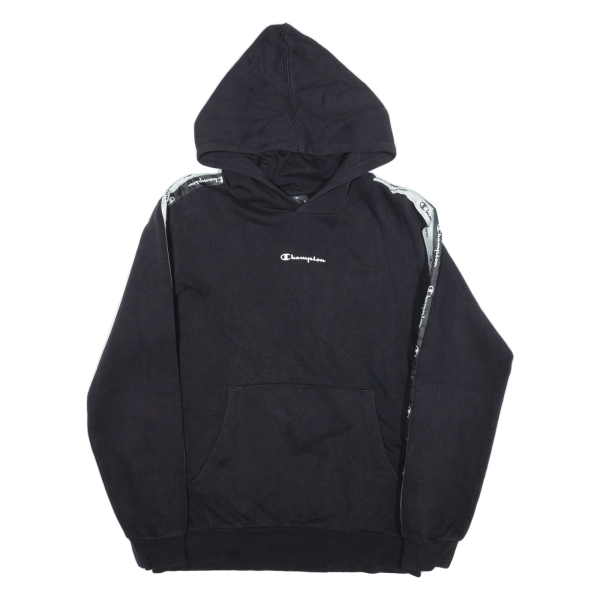 CHAMPION Boys Black Hoodie XL For Discount