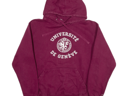 FDM Universite De Geneve Womens Maroon Hoodie L on Sale