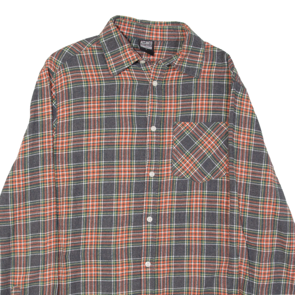 ACCANTO Mens Shirt Blue Plaid Long Sleeve L Online now