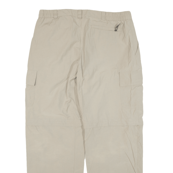 TREVOLUTION Cargo Zip-off Mens Trousers Beige Loose Straight W34 L29 Online