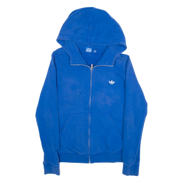 ADIDAS Womens Blue Hoodie Full Zip UK 18 For Discount