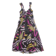 DIANE VON FURSTENBERG Womens A-Line Dress Black Silk Crazy Pattern Midi S Online Hot Sale