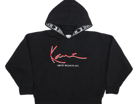 KARL KANI Cropped Womens Black Hoodie S For Discount