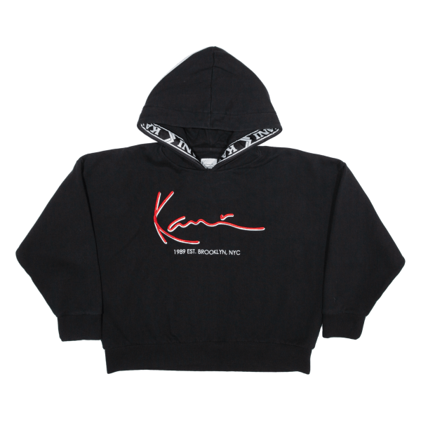 KARL KANI Cropped Womens Black Hoodie S For Discount