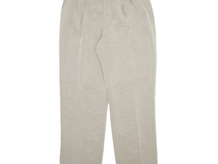 SERGIO VITTI Mens Trousers Beige Relaxed Straight W30 L28 For Sale