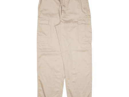 BRANDIT Cargo Mens Trousers Beige Relaxed Straight W34 L31 Cheap