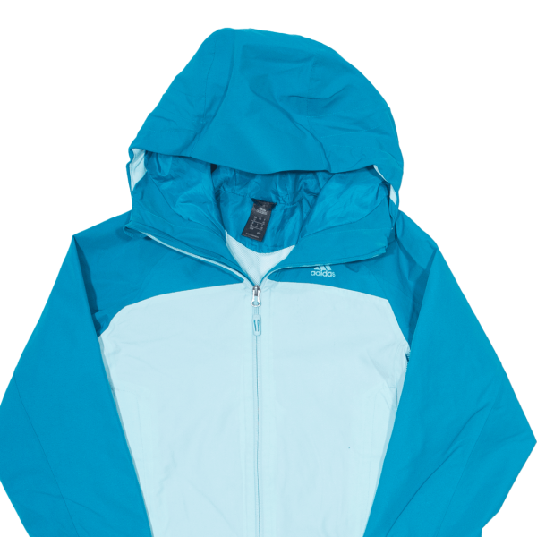 ADIDAS Climaproof Womens Rain Jacket Blue Hooded UK 12 Online