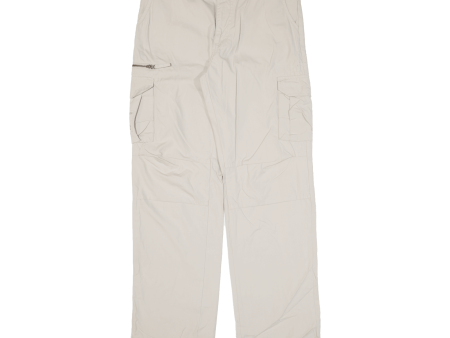 SHILTON Cargo Mens Trousers Beige Relaxed Straight W32 L34 Online Sale