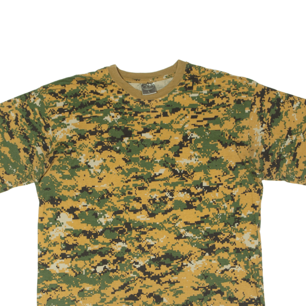 & OTHER STORIES Digi Camo Print Mens T-Shirt Green L on Sale