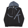 CALVIN KLEIN JEANS Mens Black Hoodie S Fashion