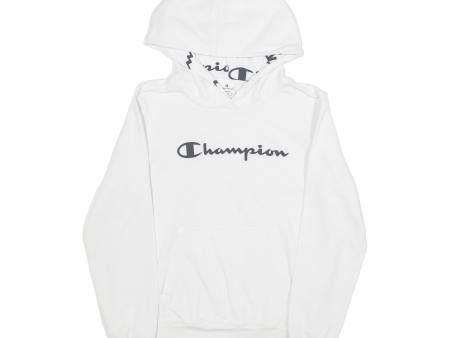 CHAMPION Womens White Hoodie L For Discount