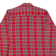 777 COLLECTION Mens Flannel Shirt Red Check Long Sleeve M For Discount