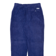 ANGELO SANTINI Womens Corduroy Trousers Blue Relaxed Mom W30 L29 Online Sale