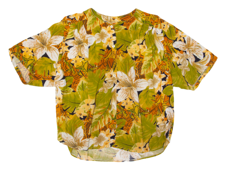 ACCORDO Womens Shirt Green Viscose Floral L Discount