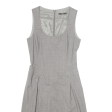 HUGO BOSS Debra Womens Fit & Flare Dress Grey Wool Sleeveless Knee Length UK 4 Online Hot Sale