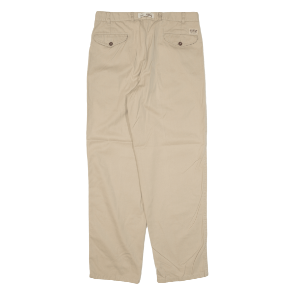 STATZ Mens Trousers Beige Relaxed Tapered W32 L31 Sale