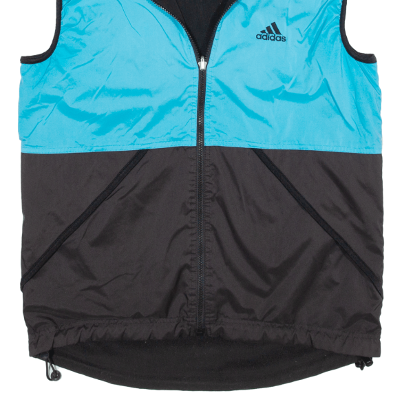 ADIDAS Fleece Lined Mens Shell Waistcoat Blue S Supply