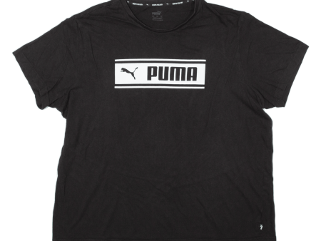 PUMA Mens T-Shirt Black 2XL Fashion