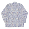 BREMO Mens Shirt Blue Crazy Pattern Long Sleeve M Online now