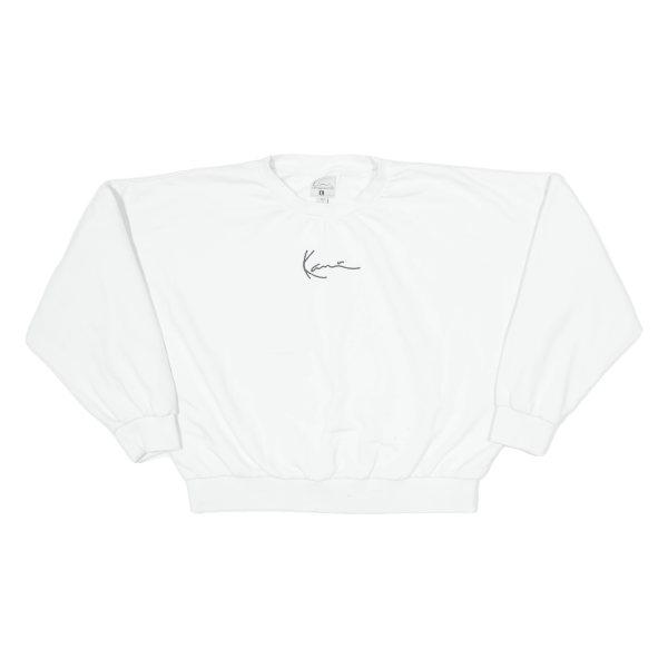 KARL KANI Oversized Cropped Womens Sweatshirt White L Sale