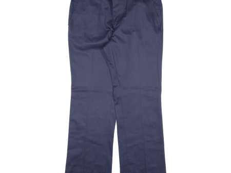 Pleated Mens Trousers Blue Regular Straight W32 L29 For Sale