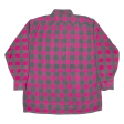 BREMO Mens Shirt Pink 90s Check Long Sleeve L Discount