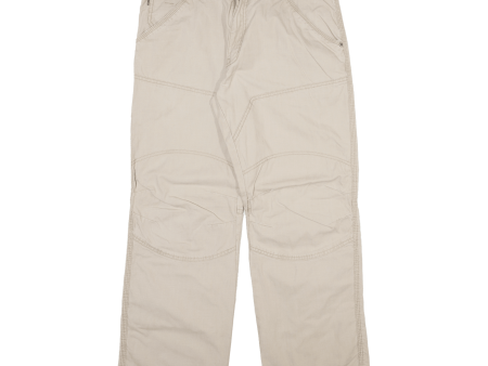 ALCW Mens Trousers Cream Regular Straight W36 L30 For Cheap