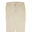 TOM RAMSEY Cargo Mens Trousers Beige Relaxed Straight W40 L33 For Discount