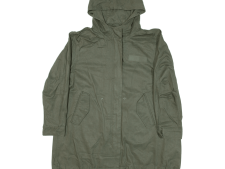 ZARA Basic Womens Jacket Green Hooded M For Discount