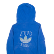 ADIDAS Womens Blue Hoodie Full Zip UK 18 For Discount