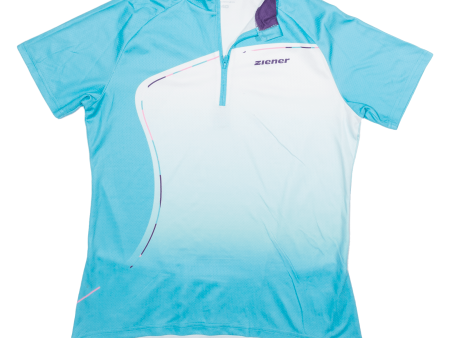 ZIENER Cycling Womens Jersey Blue 1 4 Zip M Online now