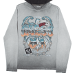 GUESS Womens Grey Hoodie L Online Hot Sale